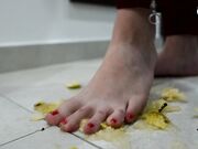 Czech Soles - Fruit Crushing And POV Foot Licking (Trampling, Foot Feeding, Feet, Czech) 
