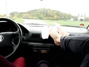 Czech Soles - Her BIG Smelly Feet In Car Are A Turn On (Foot Smelling, Big Feet, Foot Worship, Teen Feet, Soles) 