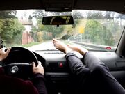 Czech Soles - Her BIG Smelly Feet In Car Are A Turn On (Foot Smelling, Big Feet, Foot Worship, Teen Feet, Soles) 