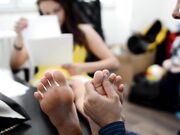 Czech Soles - Hot Office Foot Worship 2 (Office Feet, Secretary, High Heels, Long Toes, Bare Feet, Sexy Soles) 