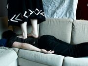 Czech Soles - Light Trampling On Her Submissive Boyfriend (Foot Crushing, Foot Worship, Sexy Feet, Czech Soles) 