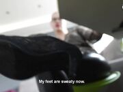 Czech Soles - Mafia's Lady Came For Her Ransom Money, POV (Foot Domination, Femdom, Foot Worship, Big Feet) 