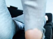 Czech Soles - Small Socks Ripping And Cutting With Sexy Bare Feet Sticking Out (Foot Tease, Pov Feet, Big Feet) 