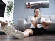 Czech Soles - Smelly Feet Workout Session POV (Asian Feet, Vietnamese Goddess, Gym Feet, Bare Feet, Workout Feet) 