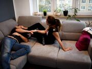 Czech Soles - Step-Sister Pushed Foot Smelling (Footdom, Femdom, Wrestling, Foot Smother, Foot Fight, Long Toes 