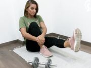 Czech Soles - Strong Girl Workout And Her Small Sexy Feet (Gym Feet, Workout Feet, Foot POV, Sneakers, Barefoot) 