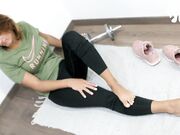 Czech Soles - Strong Girl Workout And Her Small Sexy Feet (Gym Feet, Workout Feet, Foot POV, Sneakers, Barefoot) 