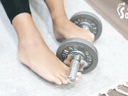 Czech Soles - Strong Girl Workout And Her Small Sexy Feet (Gym Feet, Workout Feet, Foot POV, Sneakers, Barefoot) 