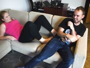 Czech Soles - Tickling Submission Fight - Boy Vs Girl (Foot Tickle, Big Feet, Bare Feet, Foot Fetish,Foot Worship) 