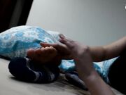 Czech Soles - Two Girls Worshiping Their BIG Feet In Bed (Lesbian Feet, Foot Worship) 