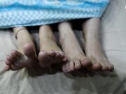 Czech Soles - Two Girls Worshiping Their BIG Feet In Bed (Lesbian Feet, Foot Worship) 