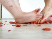 Czech Soles - Two Sexy Foot Girls Crushing Strawberries Under Their Soles (Lesbian Feet, Foot Tease, Sexy Feet) 