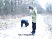 Czech Soles - Walking The Doggy In The Cold - Boots Worship (Femdom, Footdom, Boots Licking, Foot Slave On Leash) 
