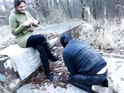Czech Soles - Walking The Doggy In The Cold - Boots Worship (Femdom, Footdom, Boots Licking, Foot Slave On Leash) 