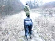 Czech Soles - Walking The Doggy In The Cold - Boots Worship (Femdom, Footdom, Boots Licking, Foot Slave On Leash) 