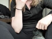 Freckled Feet -  little shoe   socks strip after my shift at