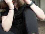 Freckled Feet -  little shoe   socks strip after my shift at