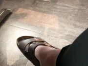 Freckled Feet -  quick shoe dangle from brunch yesterday1324
