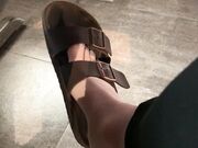Freckled Feet -  quick shoe dangle from brunch yesterday1324