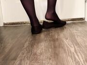 Freckled Feet - Black flats shoe play but this time with bla