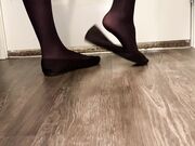 Freckled Feet - Black flats shoe play but this time with bla