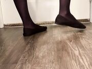 Freckled Feet - Black flats shoe play but this time with bla