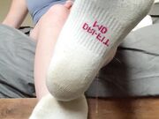Freckled Feet - Dirty sock smelly feet humiliation and cucko