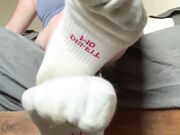 Freckled Feet - Dirty sock smelly feet humiliation and cucko
