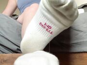 Freckled Feet - Dirty sock smelly feet humiliation and cucko