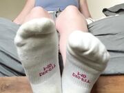 Freckled Feet - Dirty sock smelly feet humiliation and cucko