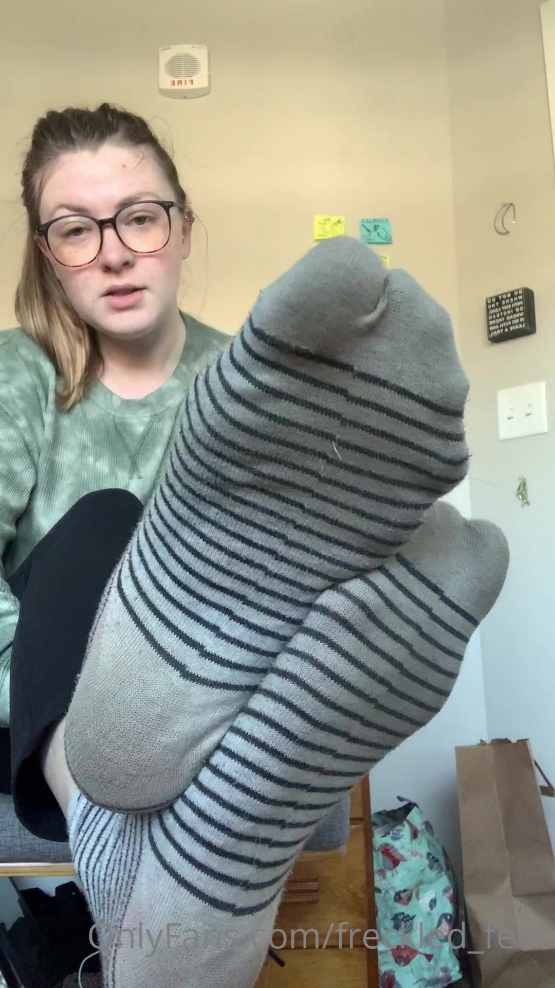 Freckled Feet - Do I have any dirty sock   humiliation lover