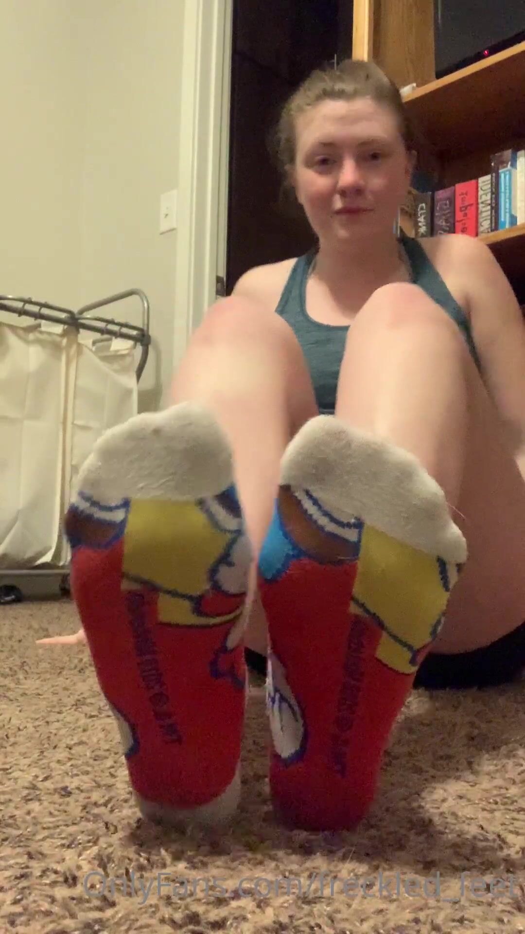 Freckled Feet - Impromptu sweaty shoe sock strip with some l