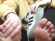 Freckled Feet - er wondered what my shoes feet smelled like 