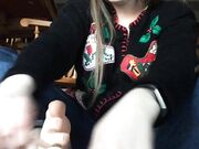 Freckled Feet - hy, yes, it was ugly Christmas sweater day a