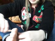 Freckled Feet - hy, yes, it was ugly Christmas sweater day a