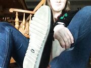 Freckled Feet - hy, yes, it was ugly Christmas sweater day a