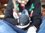Freckled Feet - hy, yes, it was ugly Christmas sweater day a