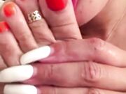 Sloppy up close self foot worship