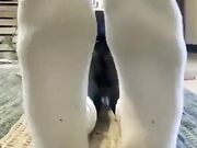 White Nike Socks Strip