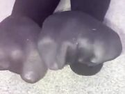Girls Beautiful Sweaty Nylon Feet