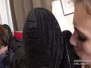Under Girls Feet - Lick My Dirty Motorcycle Boots!