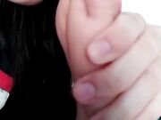 Brunette white girl worship her feet and toes