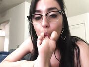 Latina Self Foot Worship