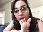 Latina Self Foot Worship