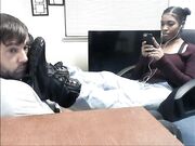 Slave sniff ebony mistress socks