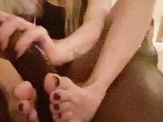 thedongkinger - BBC Cums On Housewifes Sexy Feet