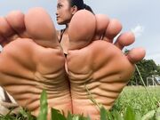 Asian Girl's Smelly & Sweaty White Socks And Barefeet