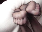 Aga's Black Nylon on sexy feet