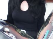 Aga at her office High heels and feet on the desk