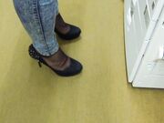 Office nylon feet-Wear after 8h pumps,footprint carpet